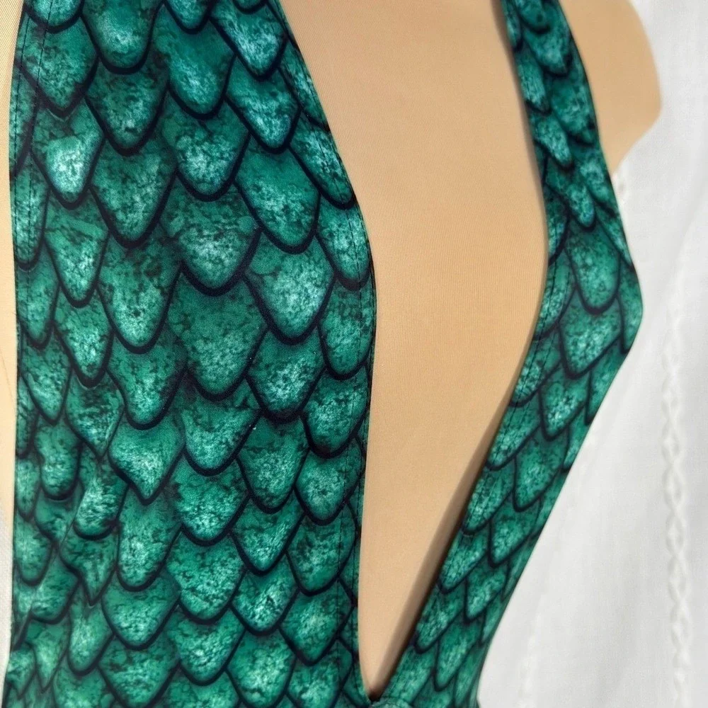 BlackMilk Game of Thrones Dragon Scale‎ Halter One Piece Swimsuit XS